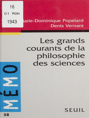 cover image of Les Grands Courants de la philosophie des sciences